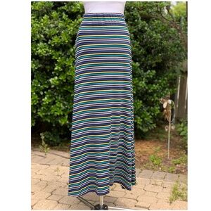Dressbarn Green and Blue Maxi Skirt Resort Wear
